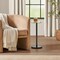 mDesign Metal/Glass Top Round Accent Side/End Drink Table Furniture